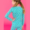RuffleButts SoftSnooze Big Girls Ruffle Long Sleeve Pajama Set - 4 of 4