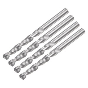 Unique Bargains C2/K20 Carbide Tungsten Steel Straight Shank Jobber Drill Bits 4 Pcs - 1 of 4