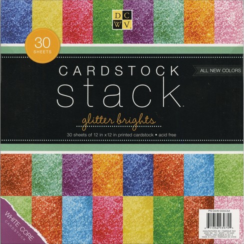 Cardstock Stack 12x12 30/Pkg-Glitter