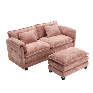TiramisuBest Chenille fabric, Modular Sectional Sofa with Storage, Sideboard Buffet Style Design for Living Room - 1 of 4