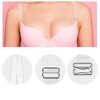 Unique Bargains ABS Non-Slip Adjustable Invisible Clear Bra Shoulder Strap with Stainless Steel Hook Transparent 3 Pair - 3 of 4
