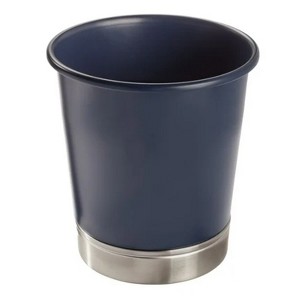 LunaLulinlk Steel Bathroom and Home Waste Can, Navy Blue - 1 of 4