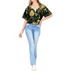 HAPPY BAY Button Down Shirt for Women Casual Holiday Summer Beach Party Collared Blouses Short Sleeve Button Up Tee Hawaiian Shirts - 2 of 4