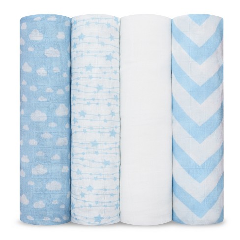 Muslin Swaddle Blankets Neutral Receiving Blanket For Boys And Girls By ...