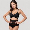 Anna-Kaci Swim Women's Wrap Bikini Top with Mesh High Waist Bottom for Sleek and Modern Two-Piece Swimsuit Look - 2 of 4