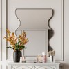 30x35-inch Black Metal Framed Vanity Mirror with Wavy Edges for Bathroom, Living Room, Bedroom - 2 of 4