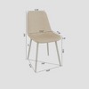 Dining Chairs Set of 4, Modern Accent Chairs, with Sturdy Black Metal Legs - 2 of 4