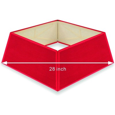 Large Red Canvas Christmas Tree Skirt