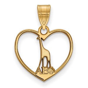 Black Bow Jewelry 14k Yellow Gold Plated Sterling Silver Alpha Epsilon Phi Greek Life Pendant - 1 of 3