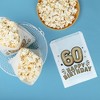 Big Dot of Happiness Adult 60th Birthday White Paper Treat Bags, Black & Gold Party Individual Greaseproof Brown Paper Sandwich Cookie Bags - 25 Count - 2 of 4