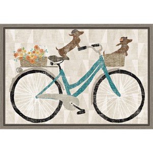 Amanti Art Doxie Ride VI by Sue Schlabach Canvas Wall Art Print Framed 23-in. x 16-in. - 1 of 4