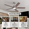 Siljoy 52 Inch Ceiling Fans with Lights and Remote Control for Bedroom, Modern Nickel Ceiling Fan with Quiet Reversible DC Motor, 3CCT, Dimmable - 3 of 4