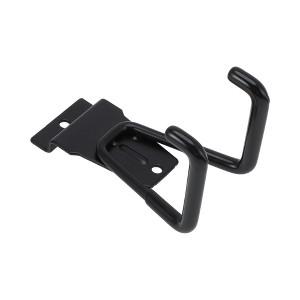 Unique Bargains Garage Storage Hooks Large Square Channel Plate Hook Black 1 Pc - 1 of 4
