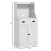 Gulches Microwave Cabinet with Storage Drawer, Double Door Cabinet, and Adjustable Shelf - 3 of 4