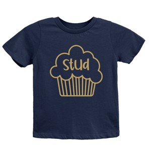 The Juniper Shop Stud Muffin Plain Youth Short Sleeve Tee - XL - Navy - 1 of 4