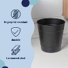 happimess Riley Modern Classic Hammered Steel Accent 2-Gallon Wastebasket - 3 of 4