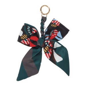Unique Bargains Long Scarf Ribbon Bow Handbag Charm 1 Pc - 1 of 4