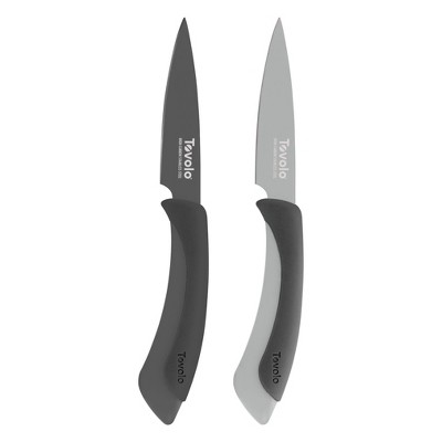 Tovolo Comfort Grip 3.5" Paring Knife Set of 2 Warm Gray 14018-999