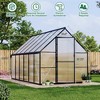 8 ft x 16 ft Aluminum PC Board Walk-in Outdoor Greenhouses with Weather Resistant,, Durable Polycarbonate Panels for Garden Backyard, Patio - 2 of 4