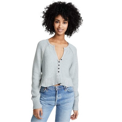 Free People Womens V neck Pullover Sweater