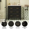 30" Bathroom Vanity with Sink Top, 3-Drawer Bathroom Vanity Storage Cabinet with Gold Pulls, Tip-Out Drawer - 2 of 4