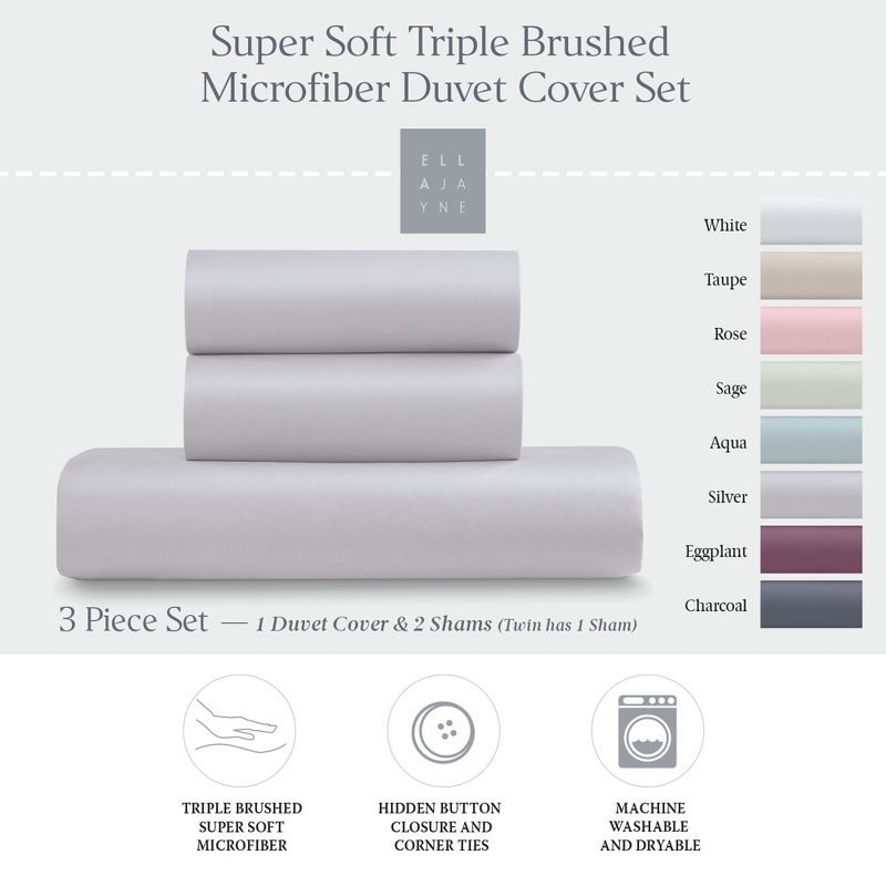 Ella Jayne Super Soft Triple Brushed Microfiber Duvet Cover Set, 1 of 6