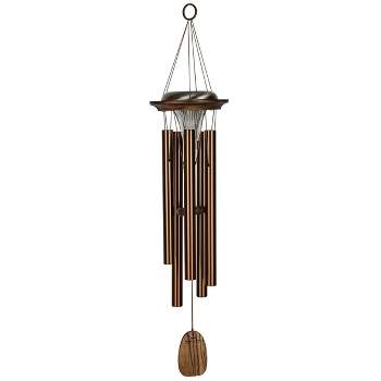 Woodstock Wind Chimes Signature Collection, Moonlight Solar Chime, 29'' Bronze Bronze Wind Chime MOONBR