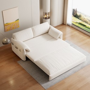 NicBex Couches for Living Room Pull-Out Sofa Bed Multi-Functional Velvet Loveseat Sleeper Sofa Bed with Side Storage for Apartment - 1 of 4