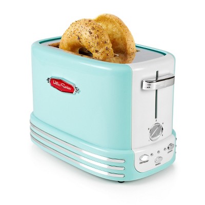 Nostalgia NRTOS2AQ Retro 2-Slice Bagel Toaster, Aqua
