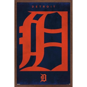 Trends International MLB Detroit Tigers - Logo 25 Framed Wall Poster Prints - 1 of 4