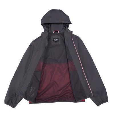Мужские куртки Rokka&Rolla Men's Full Zip Rain Jacket Packable Light Windbreaker-Gray Red, size Small — фото 7