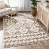 Well Woven Cenar Flat-Weave Hi-Low Pile Diamond Medallion Stripes Moroccan Area Rug - 2 of 4