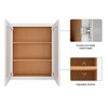 LOVMOR in Plywood Soft Close Kitchen Wall Cabinet with 2 Doors and Adjustable Shelves for Kitchen, Bathroom, Living Room,Study - 4 of 4