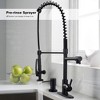 WOWOW Commercial Single-Handle Pull Down Sprayer Kitchen Faucet with Soap Dispenser - 2 of 4