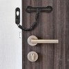 Built Industrial 3-Pack Stainless Steel Chain Door Lock with Faux Leather Chain Sleeve, 7.2-Inch Slide-Type Safety Chain Locks, Black - 2 of 4