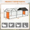 Large Metal Chicken Coop with Run, 120 in x 40 in x 40 in Chicken Run with Cover, Outdoor Walk in Poultry Cage, for Duck Rabbit Hen Chicken - 2 of 4