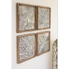 Tropical Wall Tiles 18.75"H Pressed Metal White-Washed Frame, Set of Four by Kalalou - 2 of 3