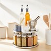 Juvale Lazy Susan Organizer for Cabinet, 2 Tier Spice Rack, Kitchen Supplies, Stainless Steel, 10.5 In - 3 of 4