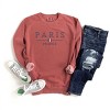 Simply Sage Market Embroidered Paris France Flag Garment Dyed Sweatshirt - 3 of 4