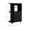 NicBex Mobile Kitchen Island Cart Morden Kitchen Carts on Wheels with Storage with 2 Storage Shelves, 1 Cabinet and Spice Rack for Kitchen - 2 of 4