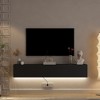 PAGED Floating TV Stand Stylish Wood Entertainment Console with 16 Color LEDs, Wall Mounted TV Cabinet for Living Room - 4 of 4