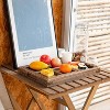 Attop Rustic Wooden Serving Trays with Handle - Set of 7 Rectangular Platters for Entertaining, Breakfast, Coffee Table, Home Decor - 2 of 4