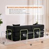 5-in-1 Convertible Sofa Bed, Modular Corduroy Sleeper Couch with Sturdy Frame, Futon for Living Room, Guest Room - 3 of 4