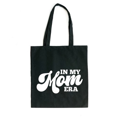 City Creek Prints In My Mom Era Canvas Tote Bag - 15x16 - Black