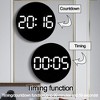 Digital Wall Clock, 10'' Round Wall Clocks Time Date Week Temperature Humidity Display Electronic Clock Modern Clock Decorative - 4 of 4