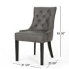 CAVINAS Modern Cheney Dining Chair, Seating for Dining, Accent Chair, Upholstered Armless Chair with Diamond Stitching and Wooden Legs (set of 2) - 4 of 4