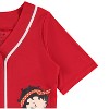 Ladies Betty Boop Baseball Jersey - Betty Boop, Bonnie , Margie, and Mae Mesh Button Down Baseball Jersey - Betty Boop Vintage Shirt (Red, Small) - 4 of 4