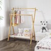 Kids Clothing Rack, Small Clothes Rack for Toddler Pets, Kids Dress Up Rack with Storage Shelf & Double Rods, Foldable Kids Clothes Rack(Regular Size) - 4 of 4