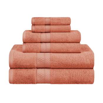 Bamboo Bath Towel, Set of Four, 30 x 54, Salmon by Blue Nile Mills