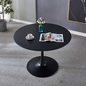MAYEERTY Coffee Table 42.1 Black Tulip Table Mid century Pedestal Leisure - 1 of 4